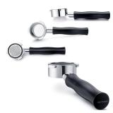 Normcore 51mm Naked Bottomless Portafilter 3 Ears Fits Delonghi Dedica EC680 and EC685, and SMEG & EUPA Coffee Machines with Anodized Aluminum Handle - Included Portafilter Filter Basket