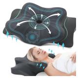 DONAMA Cervical Pillow for Neck and Shoulder,Contour Memory Foam Pillow,Ergonomic Neck Support Pillow for Side Back Stomach Sleepers with Pillowcase-Standard Size