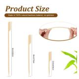 Minatee 3000 Pcs Bamboo Skewers for Appetizers Toothpicks Wide Wooden Skewers Paddle for Kabobs Cocktail Picks Fruit Kababs Bbq Barbecue Sausage Grilling(6 Inches)