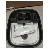 HOSPAN Collapsible Foot Spa with Heat, Bubble, Red Light, and Temperature Control, Foot Bath Massager with 8 Shiatsu Massage Rollers, Pedicure Foot Spa for Relaxation and Stress Relief, Black Tested P