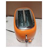 Roter Mond 2 Slice Toaster Retro Stainless Steel with Bagel, Cancel, and Defrost Functions, 6 Bread Shade Settings, Extra Wide Slots and Removable Crumb Tray, Orange Tested, Powers On
