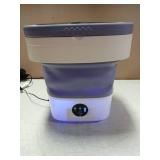 Portable Washing Machine, 12L Upgraded Mini Washing Machine With Spin Basket, Foldable Washer Cleaning for Underwear, Baby Clothes Socks and Small Items, Small Washer for Apartments, Dorm,RV (Purple) 