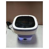 Portable Washing Machine, 12L Upgraded Mini Washing Machine With Spin Basket, Foldable Washer Cleaning for Underwear, Baby Clothes Socks and Small Items, Small Washer for Apartments, Dorm,RV (Purple) 