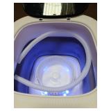 Portable Washing Machine, 12L Upgraded Mini Washing Machine With Spin Basket, Foldable Washer Cleaning for Underwear, Baby Clothes Socks and Small Items, Small Washer for Apartments, Dorm,RV (Purple) 