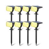 Kaxiida Solar Lights Outdoor Waterproof IP68, 3 Lighting Models Solar Powered Spot Lights Outdoor, 56LED Solar Light Dusk to Dawn for Yard Patio Garden Pathway Landscape Lighting (Warm White, 8 Pack)