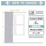 ChrisDowa Brownout Curtains 72 inches Long for Bedroom - Grommet Thermal Insulated Room Darkening Curtains for Living Room (1 Panel, Brown, 42 x 72 Inch)
