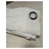 Top Finel Pure White Sheer Curtains 90 Inches Long for Living Room 2 Panels,Snow-White Rustic Embroidered Diamond Grommet Window Treatments Drapes for Kids Girls Bedroom 90 inch length, Set of 2,54x90