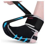 COMFORCE Plantar Fasciitis Night Splint, Achilles Tendonitis Brace,Night Splint for Plantar Fasciitis Women and Men,Foot Brace, Black (Large)