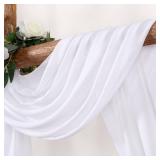LINXTAR White Wedding Arch Draping Fabric 1 Panel 30