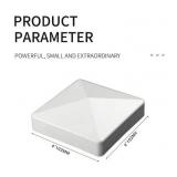 Sedmoon 4inch Vinyl Pyramid Style Fence Post Cap 4 x 4 Vinyl Pyramid Fence Post Cap for Mailbox, Lamp Post, Deck, Dock, Piling Caps (4)