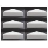 True 5x5 (127mm x 127mm) Plastic Pyramid Vinyl Fence Post Cap Black or White Multiple Quantities for True Actual 5" x 5" Vinyl Posts (6, White)