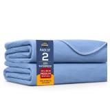 Utopia Bedding Washable Underpads 34" x 36" (Pack of 2), Waterproof Reusable Heavy Absorbency Incontinence Bed Pads for Adults, Kids, Elderly and Pets, Bedwetting Pads for Sofa and Couch (Blue)