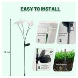 Solar Garden Lights, 2 Pack with 8 Butterfly Solar Lights Outdoor Decorations, Multi-Color Changing LED Solar Light Stakes, Solar Yard Lights for Garden Patio Lawn Yard Pathway Decor