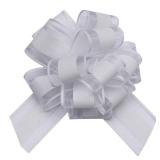 HSXJJ 6 Pcs Large Gift Bow,white gift bow,6 inches,Basket and Wedding Decoration,Holiday and Birthday Presents Wrapping Bows(White)
