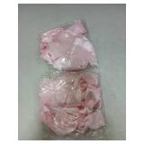 2pcs Bow Garland Banner Ribbon Bow Party Decor for Baby Shower Women Girls Bow Coquette Birthday Party Decorations (Pink)