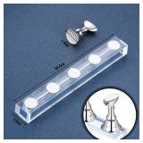 Blulu 2 Sets Nail Stand for Press on Acrylic Nails Display Practice Magnetic Fake Nail Holder for Painting Nails for False Fingernail Manicure Tool Home DIY Salon Supplies(Silver)