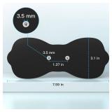MASTOGO Tens Unit Wireless Electrode Pads, Replacement Electrode Pads with Standard 3.5mm Snap-on Connectors(4PCS/Set)(Black)