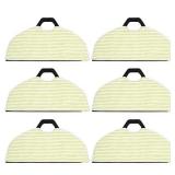 JORAIR RV2001WD Vacuum Mop Replacement Pads for Shark RV2001WD RV2002WD RV2001WRUS RV2002WXUS AV2001WD RV2000WD Robot Vacuum, Washable Reusable Replacement Microfiber Soft Pads, 6 Pack