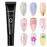 RARJSM 3D Sculpting Gel for Nail Art Designs DIY NailCharms Rhinestone Glue 3D Nail Craving GelPolish Clear Painting Drawing Sculpture Gel UV LED Curing Requires NailDecoration Manicure Design (Clear)
