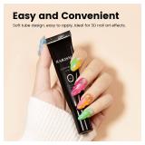 RARJSM 3D Sculpting Gel for Nail Art Designs DIY NailCharms Rhinestone Glue 3D Nail Craving GelPolish Clear Painting Drawing Sculpture Gel UV LED Curing Requires NailDecoration Manicure Design (Clear)