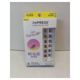 FACTORY SEALED - KISS imPRESS Falsies Press On Self Adhesive Eyelashes  Classy  Black  12 Lash Clusters