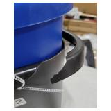 Rubbermaid Undercounter Small Trash Can, 2 Pack Blue and Black for Recycling