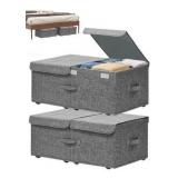Under Bed Storage Container with Wheels, 2 Pack