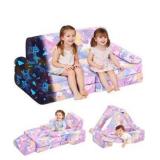 IFNOW Modular Kids Play Couch,Toddler Couch Kids Sofa,Child Sectional Sofa,Bedroom and Playroom Furniture for Toddlers,Convertible Foam and Floor Cushion for Boys and Girls,Glow in The Dark,Unicorn