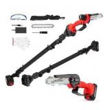 Cordless Pole Saw, 2-in-1 6\" Battery Powered Pole Saws for Tree Trimming, 20V 2.0Ah Battery Mini Chainsaw with Pole, 15ft Reach Small Pole Saw for Wood Cutting, Trimming (battery not included)