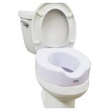 Carex Toilet Seat Riser With Quick-Lock, Raised Toilet Seat Adds 4 Inches of Height to Toilet - Toilet Seat Lifter With 300 Pound Weight Capacity, Slip-Resistant