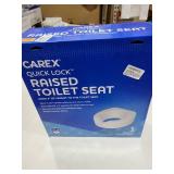 Carex Toilet Seat Riser With Quick-Lock, Raised Toilet Seat Adds 4 Inches of Height to Toilet - Toilet Seat Lifter With 300 Pound Weight Capacity, Slip-Resistant
