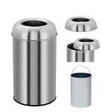 (White) 18.5 gal/70 L Open Top Trash Can,