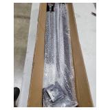 2 Step Handrail for Outdoor Step,Metal Porch Stair Railing 2 Steps Handrails Black Wrought Iron Handrail kit for Concrete, Porch Steps