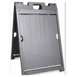 SmartSign Two-Sided BabyBoss Sidewalk Sign Frame with Slide-In Feature/A-Frame Sandwich Board for 24 x 18 inch Signs, Plastic, Black, Made in USA