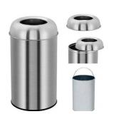 (White) 18.5 gal/70 L Open Top Trash Can,