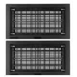 8\" x 16\" Automatic Foundation Vent for Ventilating Crawl Space Replacement Auto Air Vent, Black, 2 Pack