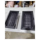 8\" x 16\" Automatic Foundation Vent for Ventilating Crawl Space Replacement Auto Air Vent, Black, 2 Pack