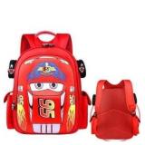 Red Racing Car Kids Backpack Waterproof Fun Cartoon Truck Car School Bag for Boys Girls