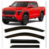 2024-2026 Tape on Rain Guards for Toyota Tacoma Double Cab Side Window Visor Deflectors Heavy Duty Vent Shades 2025