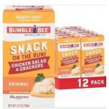 Bumble Bee Snack on the Run Chicken Salad with Crackers Kit, 3.5 oz (Pack of 12) - Ready to Eat, Spoon Included - Shelf Stable & Convenient Protein Snack