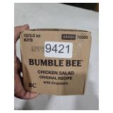 Bumble Bee Snack on the Run Chicken Salad with Crackers Kit, 3.5 oz (Pack of 12) - Ready to Eat, Spoon Included - Shelf Stable & Convenient Protein Snack