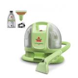 BISSELL Little Green Mini Portable Carpet and Upholstery Deep Cleaner, Car/Auto Detailer, with HydroRinse Self-Cleaning Tool and 4\" Tough Stain Tool, Tea Green, 4075