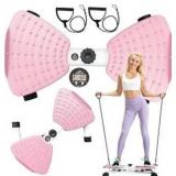 Waist Twister Machine, Adjustable Ab Twister Board with Digital Display, 300 lbs Weight Capacity, Anti-Slip Noiseless Ab Twister for Home Gym Equipment for Women Belly Fat (Pink)