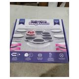 The Lazy Susan Revolution - Full Set - Dark Gray - The First Patented Lazy Susan Turntable Expandable for Rectangular & Oblong Tables - Kitchen & Dining Tables - Great Gift! Parties & Gatherings.