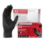 X3 Black Nitrile Gloves for cooking Food Prep, Disposable, Latex Free, 3 Mil, Powder-Free, Lightly Textured 10 boxes of 100
