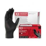 X3 Black Nitrile Gloves for cooking Food Prep, Disposable, Latex Free, 3 Mil, Powder-Free, Lightly Textured 10 boxes of 100