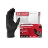 X3 Black Nitrile Gloves for cooking Food Prep, Disposable, Latex Free, 3 Mil, Powder-Free, Lightly Textured 10 boxes of 100