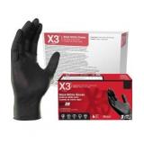 X3 Black Nitrile Gloves for cooking Food Prep, Disposable, Latex Free, 3 Mil, Powder-Free, Lightly Textured 10 boxes of 100
