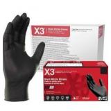 X3 Black Nitrile Gloves for cooking Food Prep, Disposable, Latex Free, 3 Mil, Powder-Free, Lightly Textured 10 boxes of 100