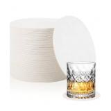 Box full of Paper Coasters 1MM, 4 Inch Disposable Round White Cardboard Coasters for Weddings Parties Catering Bars DIY Crafts